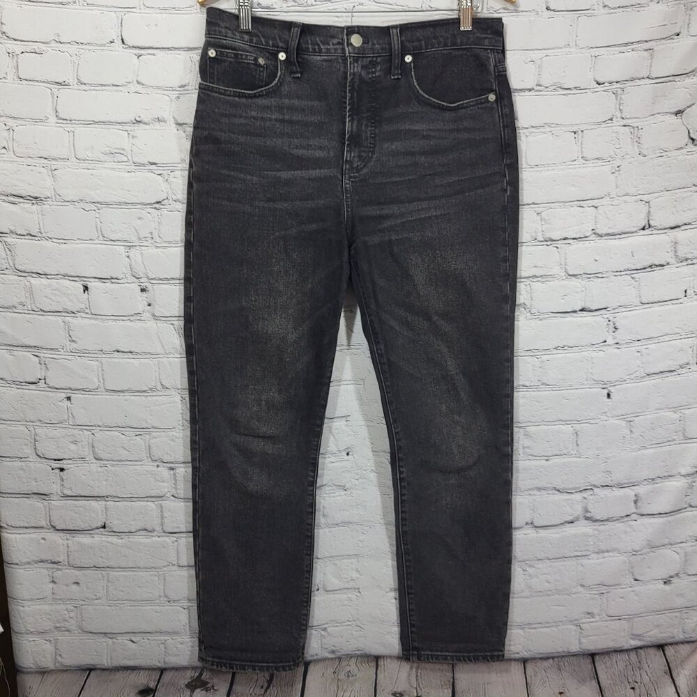 Madewell Womens High-Rise Straight-Leg Jeans Size‎ 28 Black Denim
